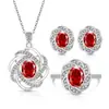 Venta caliente de transmisión en vivo: Flor de Hielo de Piedra Preciosa Colorida Corte Diamante de Alto Carbono Conjunto Estrella Cósmica con Baño de Oro Real - Anillo, Pendientes, Collar, Colgante