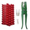Arete ovino PE paquete de comercio exterior pinzas para aretes aguja de marca rojo amarillo azul verde naranja cinco colores embalaje independiente L6 precio especial