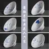 Taza cónica pintada a mano, taza pequeña individual de pared delgada para té, taza individual de cerámica para degustación, taza maestra de porcelana azul y blanca, taza individual para té kung fu