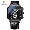 Relógio Masculino Multifuncional Praça do Amanhecer Atacado Cronógrafo Calendário Pulseira Luminosa Moda Transfronteiriça Relógio de Quartzo