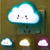 Luz de Noche Sonriente en la Nube Sensor Creativo Ahorro de Energía Enchufe de Mesita de Noche Interruptor LED Luz de Noche para Lactancia