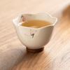 Taza de Boca de Flor de Orquídea Rosa Pintada a Mano de Fábrica Taza de Degustación de Té Kung Fu de Cerámica Taza de Té Taza Maestra Juego de Té para Mujer Tazas de Té