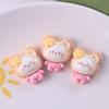Brilhante Dos Desenhos Animados Bonito Gato DIY Acessórios de Resina Artesanal Hairpin Hairband Creme Cola Acessórios