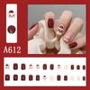 Inverno doce desenho animado Natal desgaste unha floco de neve Papai Noel manicure falso unha remendo coleção de Natal