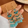 Brincos Boêmios com Franjas, Brincos Longos de Pena Estilo Étnico, Novo Estilo Popular, Brincos de Grife da Moda da Internet