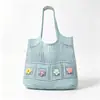 Bolsa de Ombro Crochê Vazada Única para o Verão, Bolsa de Mão Tecida Versátil Vintage, Bolsa Estilo Étnico