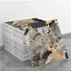Papel Pintado Autoadhesivo Baño Impermeable Imitación Azulejo Pegatina de Pared Resistente a la Humedad Hogar Base de Papel de Aluminio Baño Anti-moho Mármol Pegatina