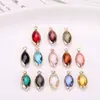 Ojo de Caballo borde de cobre cristal vidrio colgante accesorios para joyería diy conexión de doble colgante pendientes horquilla materiales de producción