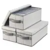 Caja de Almacenamiento para CDs Negra Contenedor de Almacenamiento de Tela No Tejida Gran Capacidad Plegable Portátil con Tapa Almacenamiento de Discos de Vinilo Personalizado
