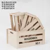 Caja de Madera para Frutas de Supermercado Accesorios de Madera para Bodas Caja de Madera para Almacenamiento Caja de Madera Rectangular Retro Caja con Marco de Madera Retro Puesto Callejero