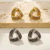 Pendientes Triangulares de Zirconia de Gama Alta, Modernos y Versátiles, Accesorios de Viaje con Diseño de Nicho