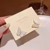 Pendientes de aguja de plata s925 para mujer, elegantes y modernos, joyería de nicho de alta gama estilo Hong Kong, venta al por mayor transfronteriza para mujeres