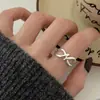 Anillo de Plata de Ley S925 Fuego Artificial Exagerado para Mujer Línea Hueca Irregular Personalidad de Moda Trendy Ins Apertura Ajustable