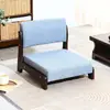 Banco de janela estilo tatami, cadeira de varanda, cadeira com encosto para tomar chá na cama, encosto de madeira maciça, estrutura de ferro, capacidade para três pessoas, design moderno e minimalista