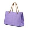Bolsa feminina de linho para ombro, nova, de alta capacidade, cor sólida, moda casual, bolsa de compras portátil, best-seller transfronteiriço da Amazon