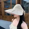 Nuevo Sombrero de Sol Cortavientos Estilo Coreano para Mujer con Ala Ancha, Protector de Cuello a la Moda, Visera Transpirable para Protección Solar