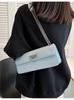 Bolsos de Nicho Transfronterizos para Mujer 2024 Nueva Moda de Alta Gama Versátil Cadena Simple Bolso Baguette Sobaco Bolso Cruzado