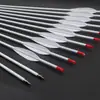 Flechas Pearlescent White Pure Carbon Mais Vendidas Transfronteiriças para Arcos de Caça Tradicionais, Flechas de Alta Qualidade com 1000 de Retilinidade para Competição, Penas Reais de Peru