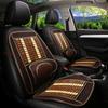 Cojín de asiento de Mahjong para coche, furgoneta, camión, autobús, pieza única, verano, bambú con soporte lumbar, cojín de cuentas de madera