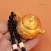 Tetera con Mango de Latón Mini Pixiu Tetera Pequeña Pieza de Mango Giratorio Instantáneo Adorno Artesanal de Mahjong