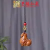 Sándalo Tallado Zodiaco Caballo Cadena para Teléfono Colgante Yiming Xianyuan Llave Madera Maciza Tallada Caballo Llavero Colgante para Coche