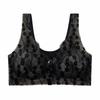 Sutiã de Mãe de Meia-Idade Sem Aros, Lingerie Fina, Fivela Frontal Destacável, Colete Tamanho Grande, Confortável Peça Única