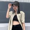 Peluca de Sombrero de Cabello Liso para Cara Delgada de Mujer de Una Pieza Cabello Ondulado Gorra de Béisbol Cabello a la Clavícula Cabeza bobo Peluca de Cabello Corto Gorra