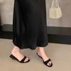 Sandalias Retro Simples de Punta Abierta para Uso al Aire Libre, Nuevo Estilo Verano 2026 Chanclas Casuales de Cuña para Vacaciones en la Playa