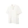 Comercio Transfronterizo Marca de Moda de Verano Camiseta Sencilla de Color Puro con Cuello Henley de Manga Corta para Hombre Camiseta Casual Suelta Retro para Parejas