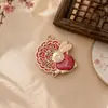 Festival de Mediados de Otoño Canción Brocado Palacio Lunar Conejo de Jade Colgante Accesorios DIY Hecho a Mano Base de Colgante Semiterminado Adorno Estilo Chino Colgante
