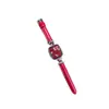 Adecuado para Apple Watch 1-12/Ultra 1-3, Correa de Reloj de Cuero de Poni con Forma de Cintura Pequeña