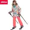 Traje de Esquí Phibee Phoebe Elefante Transfronterizo para Niños Dos Piezas Niños Grandes Doble Tabla Impermeable y Cortavientos Engrosado
