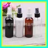 Botella spray negra de 80 ml, botella de perfume, botella spray transparente para tónico, botella spray de alcohol de 80 ml, botella spray para fijador de cabello