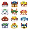 Óculos e máscaras da Patrulha Canina e Homem-Aranha em estoque transfronteiriços, máscaras de festa de desenhos animados, itens decorativos de papel para festa à fantasia