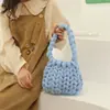 Lana Gruesa de Islandia Bolso Tejido a Mano Bolsa de Materiales diy Bolso de Mano Casero Bolso de Hombro Cruzado Terminado