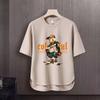Nueva camiseta de manga corta para hombre, estilo coreano de verano, moderna, sencilla, de media manga, estilo Hong Kong, holgada, informal, de marca.