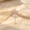 Colar Anjo Cupido Bestseller Transfronteiriço para mulheres, corrente de clavícula de luxo leve nicho com pingente de zircônia incrustada em cobre, joias de atacado da moda