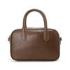 Bolso Boston Bowling de Cuero de Vaca de Primera Capa Curtido Vegetal de Gama Alta para Comercio Exterior para Mujer, Bolso de Mano Vintage para Viajes, Bolso de Hombro, Bolso Cruzado