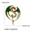 Broche Dragão Ocidental Estilo Personalidade Exagerada Europeu e Americano Ano do Dragão com Asas Gigantes, Broche Versátil com Liga Metálica Esmaltada