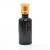 Suministro en stock 5 ~ 100 ml botella de vidrio con bola botella de aceite esencial material negro botella de vidrio negro botella de aceite esencial estilo europeo botella vacía