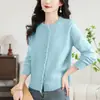 Cárdigan de Punto con Borlas y Cuello Redondo para Mujer, Nuevo Estiloso y Juvenil Abrigo Corto Suéter para Primavera y Otoño 2026, Chaqueta Ajustada