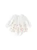 Mameluco Vestido de Manga Larga para Bebé Primavera y Otoño 2026, Mameluco Vestido de Princesa con Cuello Tipo Muñeca Floral para Bebé Niña, Vestido de Bebé 100% Algodón Clase A