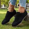 Zapatos de Mujer de Talla Grande Estilo Europeo y Americano Nuevos para la Primavera 2026, Zapatos Casuales Planos Ligeros y Cómodos, Zapatos de Mujer Versátiles con Cordones