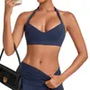 Sujetador de Yoga Qiusha con Escote en V Profundo, Cuello Halter y Hermoso Diseño en la Espalda, Ropa Interior Deportiva Transfronteriza para Correr y Fitness para Mujeres 7229