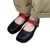 Versión de Piel de Oveja Hecha en Fábrica Estilo de Nicho Piel de Oveja de Primera Capa Zapatos con Separación de Dedos de Una Sola Línea Zapatos de Boca Baja Zapatos Pequeños de Cuero de Alta Calidad