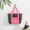 Bolsa de Playa de Viaje Estilo Coreano Bolsa de Almacenamiento Portátil para Exteriores Bolsa para Artículos de Tocador y Natación Bolsa de Almacenamiento Plegable de Malla Bolsa de Viaje