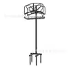 Suporte para mangueira de jardim com cesto de armazenamento, suporte subterrâneo para mangueira ao ar livre, suporte de carretel de mangueira de gramado removível ao ar livre