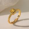Nuevo anillo de apertura ajustable con circón 3A incrustado, diseño de moda, elementos de estrella, mismo estilo que las celebridades de Internet