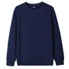 Direto do fabricante, nova blusa de moletom infantil unissex, cor sólida, peso pesado 320G, gola redonda, manga longa
