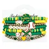 Set de Pulseras Deportivas de Fútbol, Conmemorativas de la Copa del Mundo, Multicapa Apilables, Venta al por Mayor